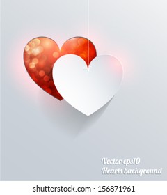Abstract hearts card. Vector eps10.