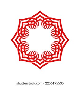 An abstract hearts decorative lines circle