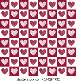 abstract hearts with different color making a special background