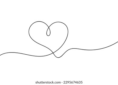Abstract hearts as  line drawing