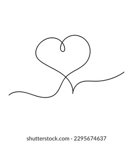 Abstract hearts as  line drawing