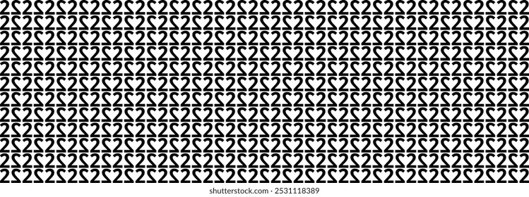 Abstractas, corazones, líneas, dos, patrón 2, ilustración, Vector, alternando superposición, simétrico, fondo de arreglo ordenado, blanco y negro, Anuncio, Sitio web, Plantilla, oscuro.