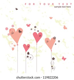 Fondo de amor de corazones Abstractas