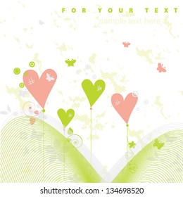 Abstract hearts love background