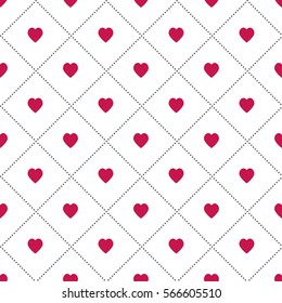 Abstract hearts. Seamless background for your design. Vector illustration. Love concept. Cute wallpaper. Good idea for your Wedding, Valentine s Day, celebrate, anniversary or event, festive.