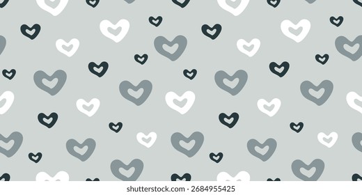 Corazones Abstractas sin patrón en color pastel. Diseño de corazón de San Valentín, fondo de amor. Papel digital moderno minimalista