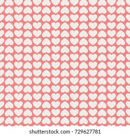 Abstract Hearts Seamless Vector Pattern. Geometric texture. Repeating background.