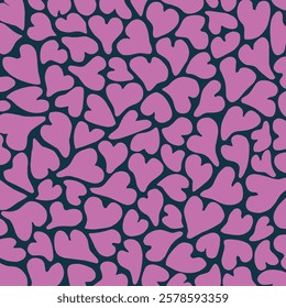 abstract hearts shape pattern, pink patterns, love illustration