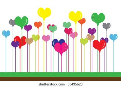 abstract hearts symbol of love