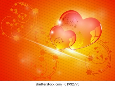 Abstract hearts. Vector