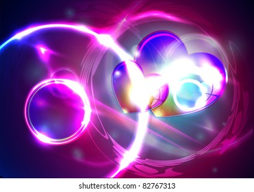 Abstract hearts. Vector