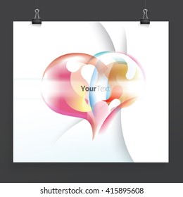 Abstract Hearts Vector Design Paint Brush Composition for Your Valentines Day Card
