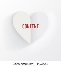 Abstract Hearts Vector Design Paper Card Composition for Your Valentines Day Card