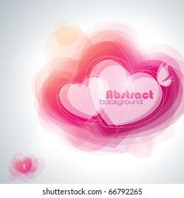 Abstract hearts. Vector illustration.