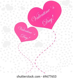 Abstract hearts. Vector illustration.