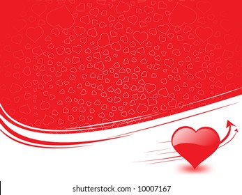 abstract hearts vector illustration background