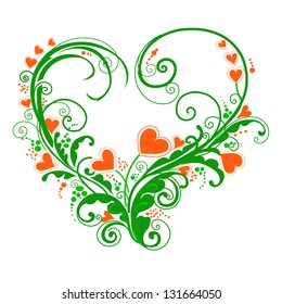 Abstract hearts Vector illustration. Element for design