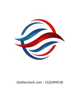 abstract heating and cooling hvac logo design vector business company