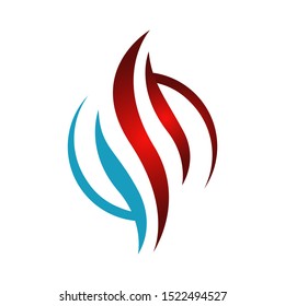 Abstract Heating And Cooling Hvac Logo Design Vector Business Company