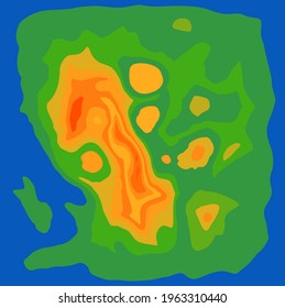 Abstract heating map. Vector illustration.