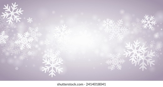 Abstract heavy snow flakes design. Snowfall dust crystallic elements. Snowfall weather white gray wallpaper. Filigree snowflakes february texture. Snow nature scenery.