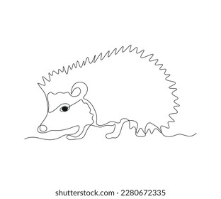 abstract Hedgehog Continuous On Line Drawing