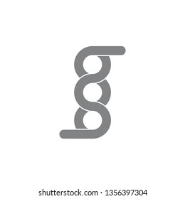 abstract helix infinity line logo vector