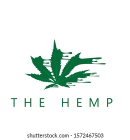 abstract hemp leaf logo design for your brand