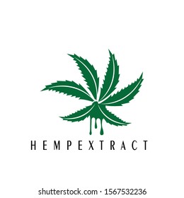abstract hemp logo with extract design vector