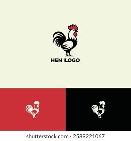Abstract Hen logo design template