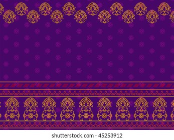 abstract henna saree design