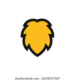 Abstrato heráldico leão cabeça logotipo emblema design isolado