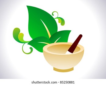 abstract herbal ayurvedic element vector illustration