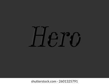 Abstract Hero Text Effect Design Black Background