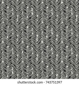 Abstract Herringbone Hatching Textured Background. Seamless Pattern.