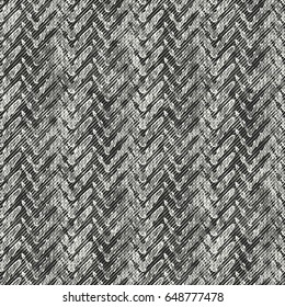 Abstract herringbone motif distressed textured background. Seamless pattern.
