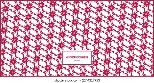 patrón hex shuriken abstracto con color rojo retro