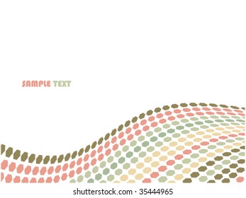 abstract hex waves vector illustration background with copyspace for your text