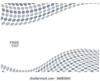 abstract hex waves vector illustration background with copyspace for your text