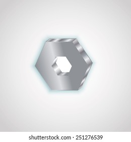 abstract, hexagon, 3D