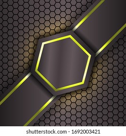 Diseño del logotipo de la plantilla de vectores 3D del hexágono en abstracto Ilustración del logotipo , Diseño de la tapa de los elementos de fondo degradado de la geometría Patrón aislado , Diseño gráfico de la textura en círculo de la tecnología
