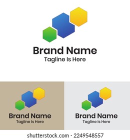 
Abstract Hexagon app logo design
