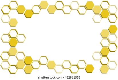 abstract hexagon background , abstract bee hive background and space