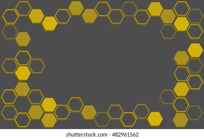 abstract hexagon background , abstract bee hive background and space