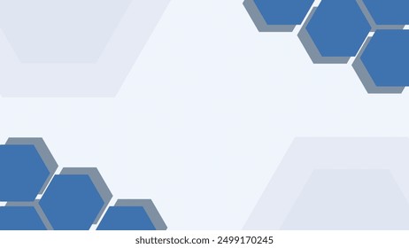 abstract hexagon background with blue theme