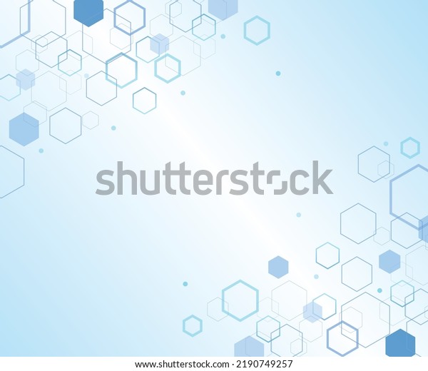 Abstract Hexagon Background Blue White Vector Stock Vector (Royalty ...