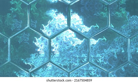 Abstract hexagon background. Colorful geometric background.