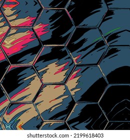 Abstract hexagon background. Colorful geometric background.
