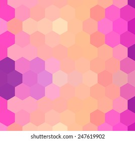 Abstract hexagon background. Colorful geometric background. 