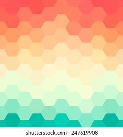 Abstract hexagon background. Colorful geometric background. 